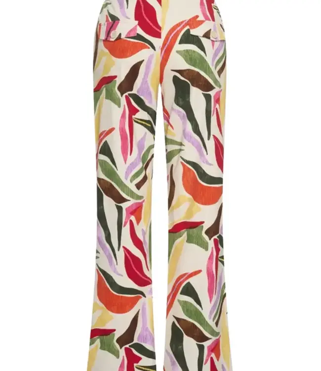MI PIACE Travel Broek Straight Summer Leaf Dance Print 202136 Kit