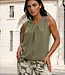 MI PIACE Travel Top Pleated  202814 Olive