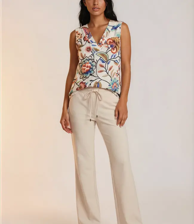 MI PIACE Travel Top Mouwloos Embroidered Bloom Print 202425 Multicolour