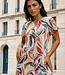 MI PIACE Travel Jurk Caftan Neck Summer Leaf Dance Print 202245 Kit