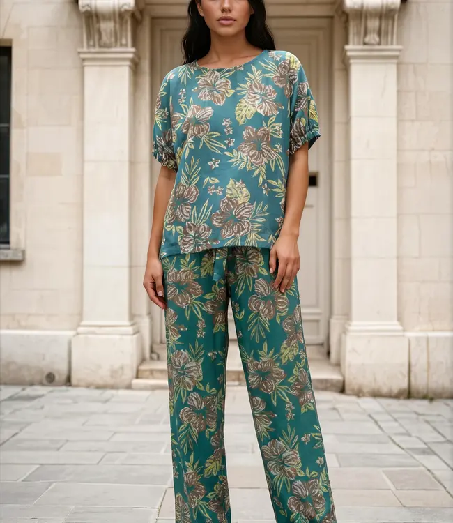 G-maxx Lovisa Top Vintage  Green/Brown Sugar