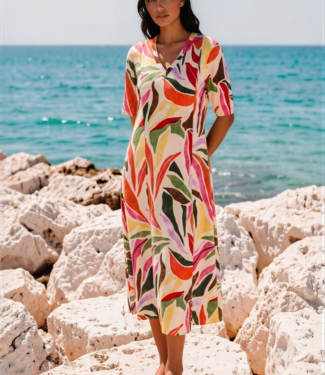 MI PIACE Travel Jurk Summer Leaf Dance Print Kit 202810 Kit