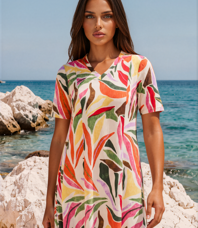MI PIACE Travel Jurk Summer Leaf Dance Print Kit 202810 Kit