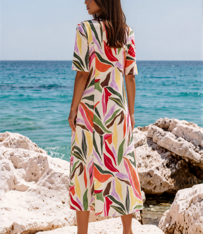 MI PIACE Travel Jurk Summer Leaf Dance Print Kit 202810 Kit