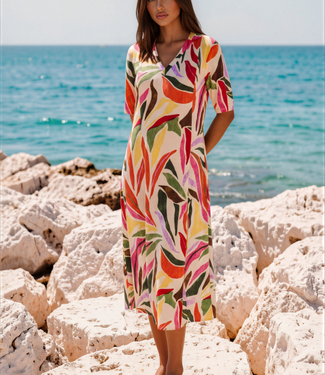 MI PIACE Travel Jurk Summer Leaf Dance Print Kit 202810 Kit