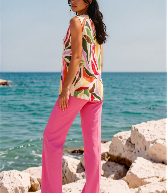 MI PIACE Travel Broek Straight 202089 Rose