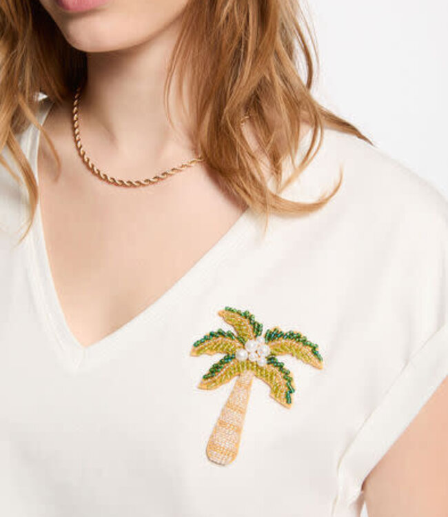 Morgan V-neck short-sleeve 261-Dpalm White
