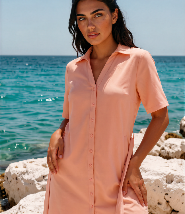 MI PIACE Travel Jurk Uni 202807 Sunset Clay