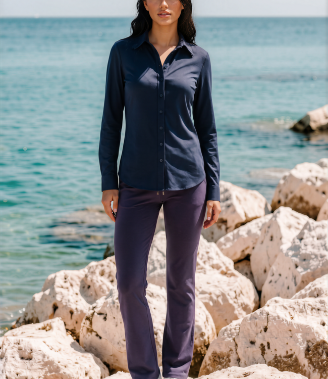 MI PIACE Travel Blouse Uni 60840 Dark Blue