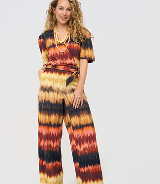 MI PIACE Travel Jumpsuit Ikat Stripe Print 202839 Espresso MI PIACE Travel Jumpsuit Ikat Stripe Print 202839 Espresso