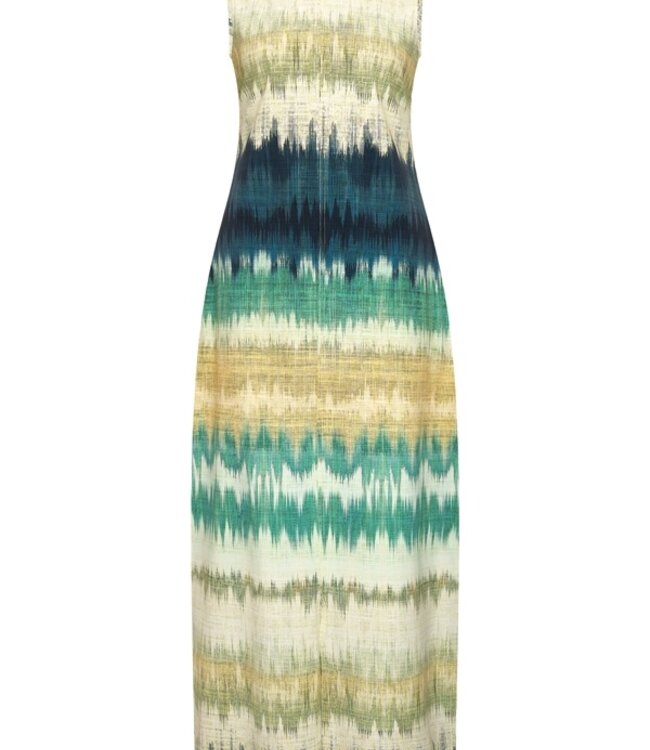 MI PIACE Travel Jurk Ikat Stripe Print 202278 Pistachio