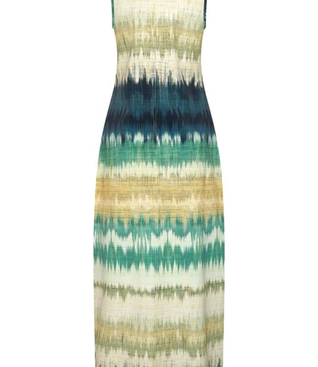 MI PIACE Travel Jurk Ikat Stripe Print 202278 Pistachio