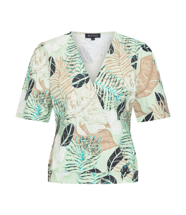 MI PIACE Travel Top Wrap  Botanical Print 202838  Pistachio