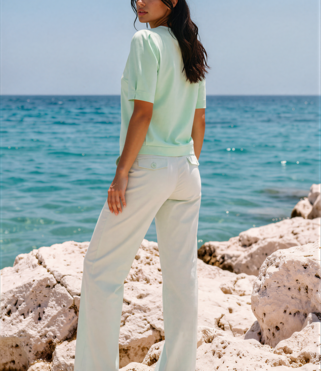 MI PIACE Heavy Travel Broek Wijde  202831 Pistachio