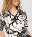 MI PIACE Travel Top Pleated Tropical Hibiscus 202815 Espresso