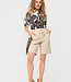 MI PIACE Travel Blouse Puff Tropical Hibiscus Print 202270 Espresso