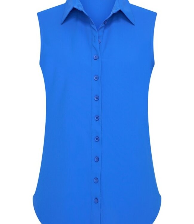 MI PIACE Travel Blouse Mouwloos Uni 202299 Nautic Blue