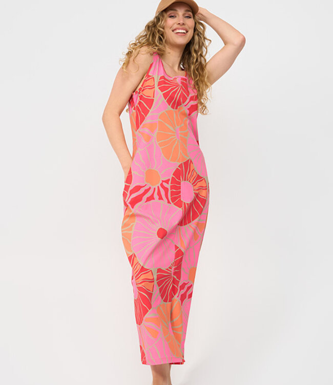 MI PIACE Travel Singlet Jurk Desert Anemone Print 202278 Coral