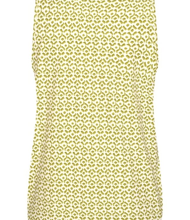 MI PIACE Travel Top V Neck Pleated Mimimal Print 202814 Sweet Pea