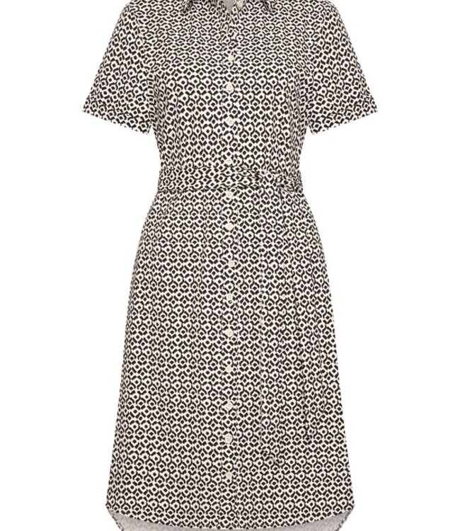 MI PIACE Travel Jurk Mimimal Print 202079 Espresso