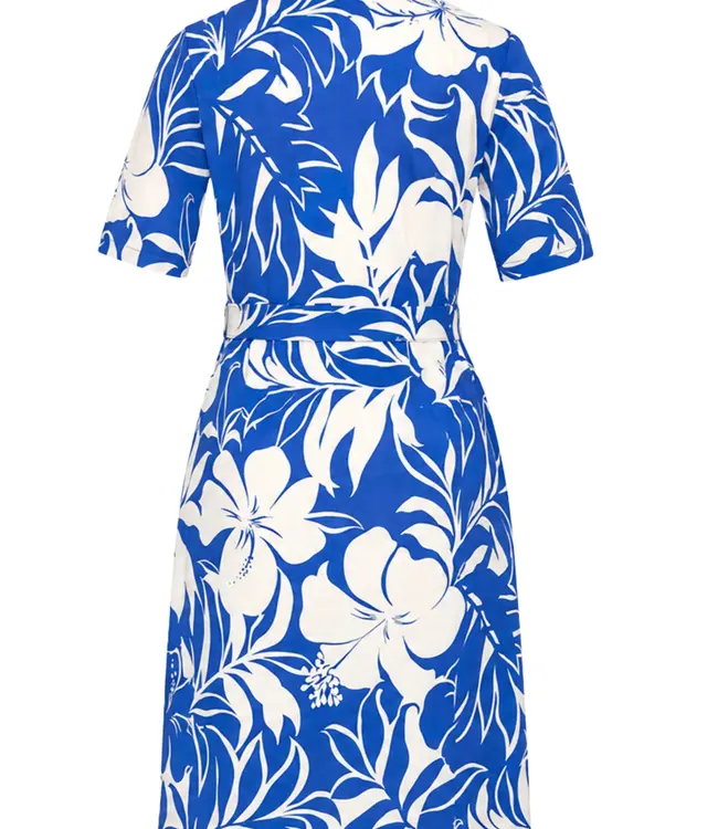 MI PIACE Travel Jurk Tropical Hibiscus Print 202807 Nautic Blue