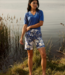 MI PIACE Travel BermudaTropical Hibiscus 202423 Nautic Blue