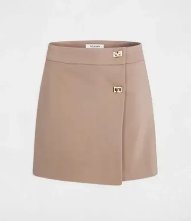 Morgan Rokje met Hoge Taille en Korte Pijpen 262-SHerlok Taupe