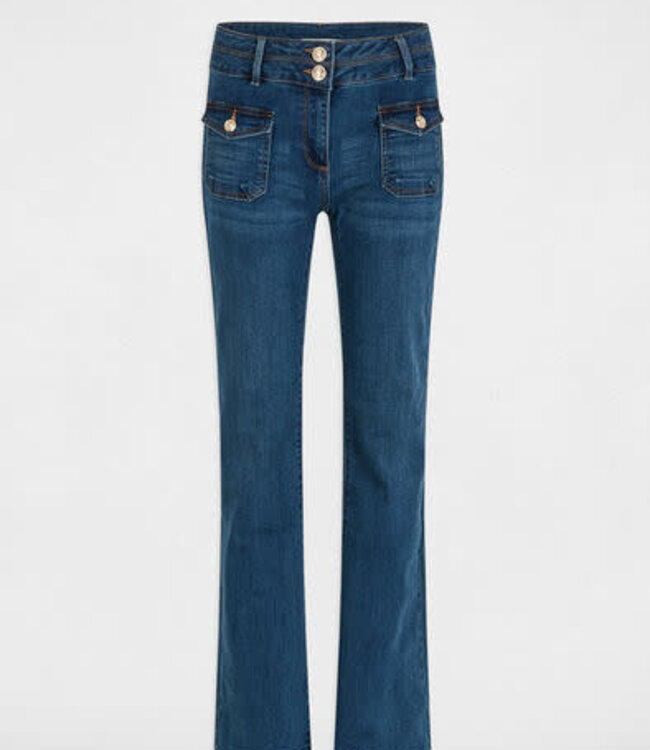 Morgan High-waisted bootcut jeans 241-Polen Jean stone