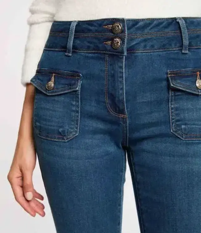 Morgan High-waisted bootcut jeans 241-Polen Jean stone