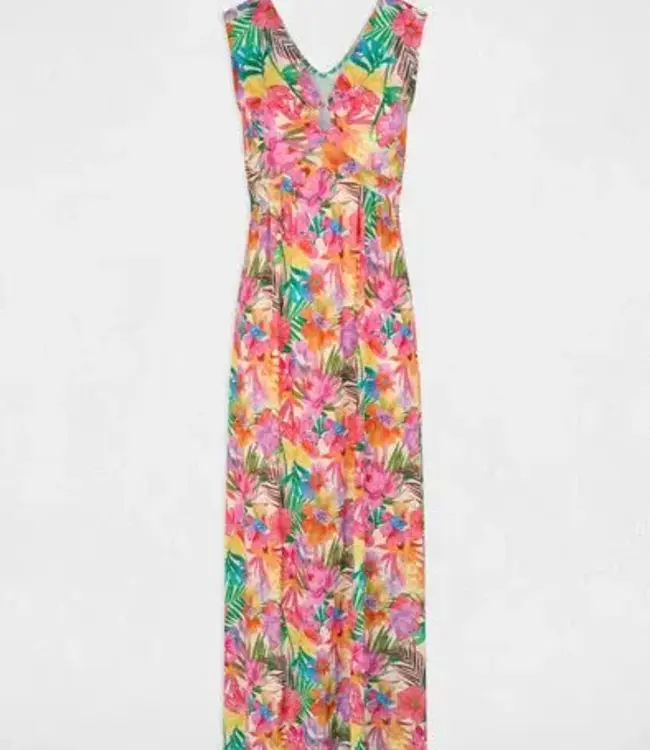 Morgan Long dress with neckline 261-Rio Multicolor