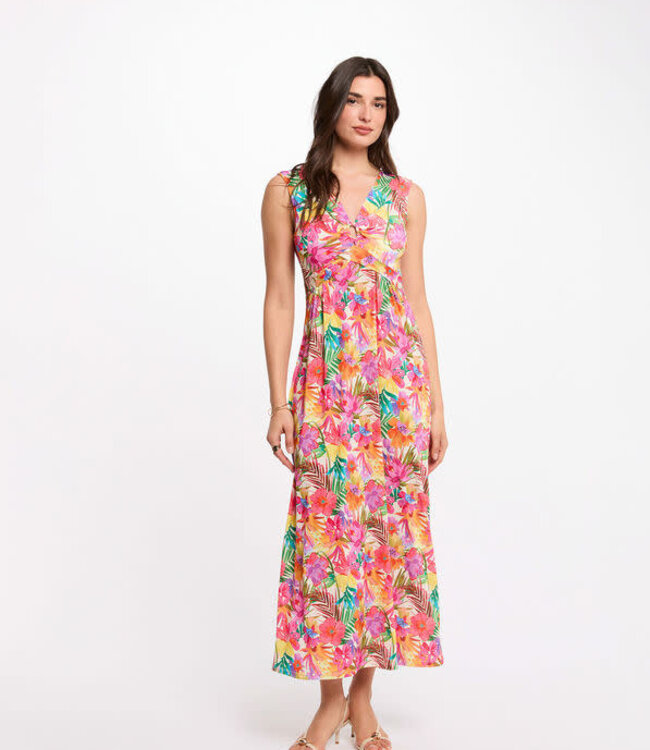 Morgan Long dress with neckline 261-Rio Multicolor