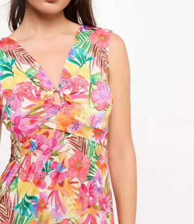 Morgan Long dress with neckline 261-Rio Multicolor