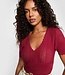 Morgan Short-sleeve lace top 262-Mcho Bordeaux