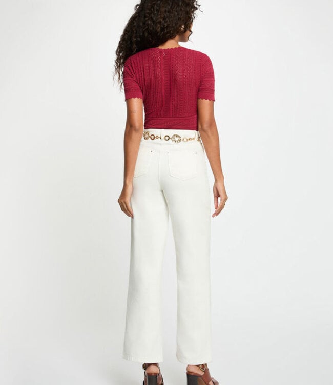 Morgan Short-sleeve lace top 262-Mcho Bordeaux