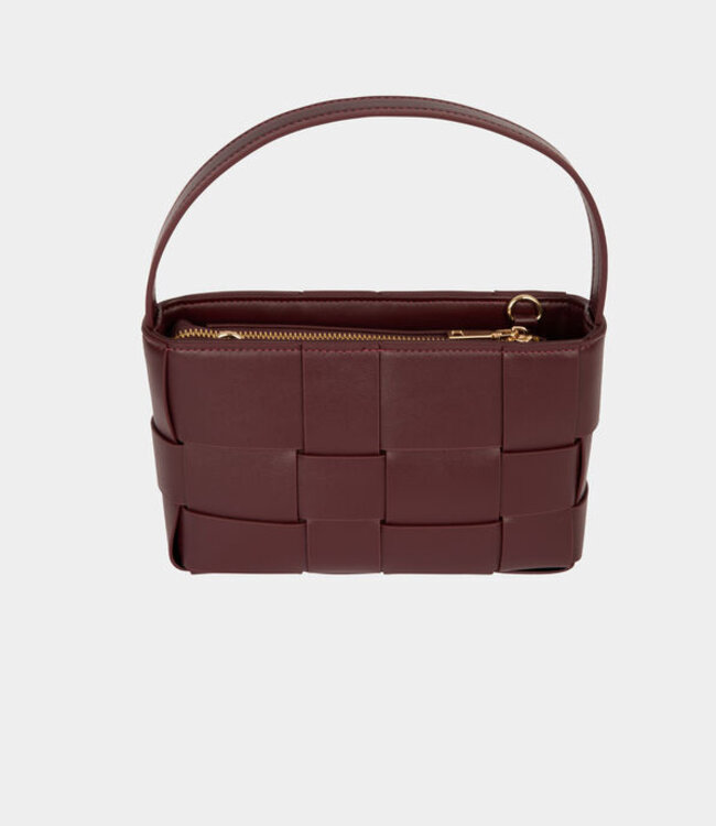 Morgan Woven faux leather bag 262-Rufus bordeaux