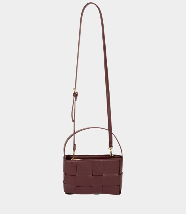 Morgan Woven faux leather bag 262-Rufus bordeaux