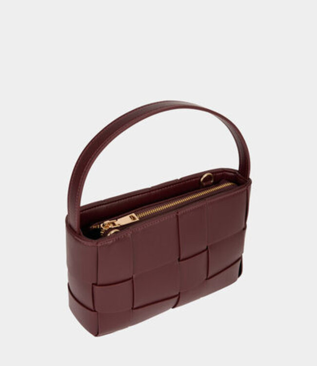 Morgan Woven faux leather bag 262-Rufus bordeaux