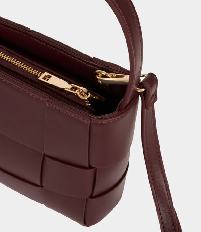 Morgan Woven faux leather bag 262-Rufus bordeaux