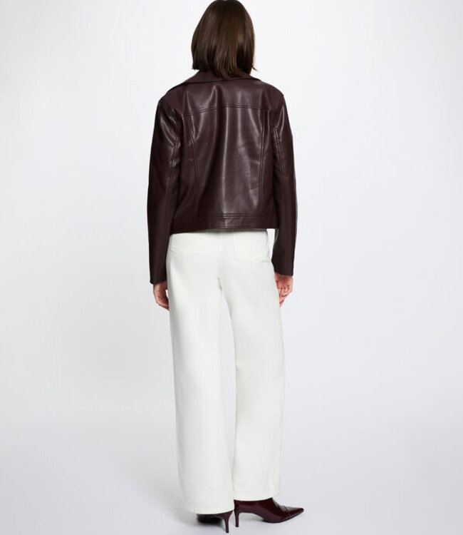 Morgan Fitted faux leather Jacket 262-Geff Bordeaux