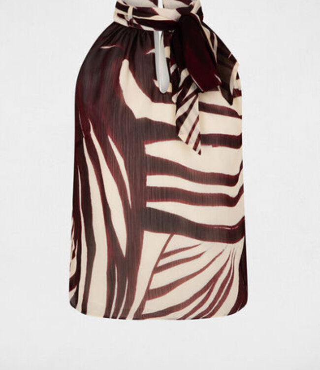 Morgan Pleated top with lavallière neck 262-Omel Multicolor