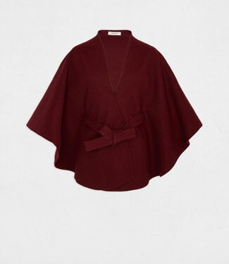 Morgan Belted cape B242-5Belt ordeaux