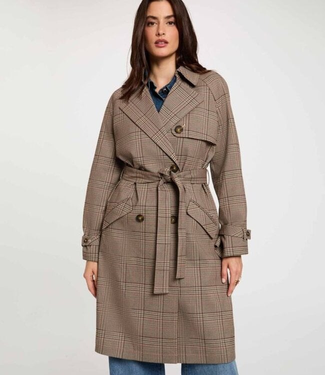 Morgan Lange  Trenchcoat met ceintuur 262-Gepy Multicolor