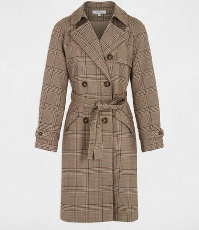 Morgan Lange  Trenchcoat met ceintuur 262-Gepy Multicolor