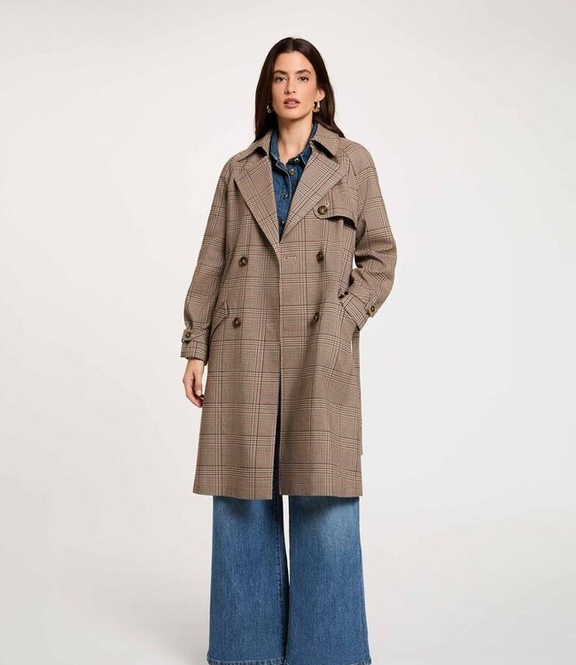 Morgan Lange  Trenchcoat met ceintuur 262-Gepy Multicolor