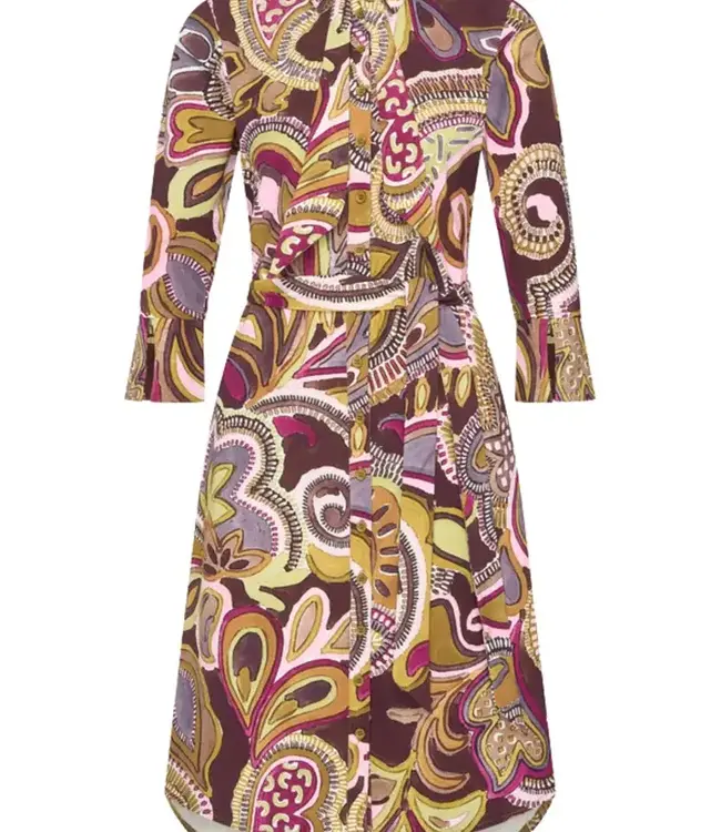 MI PIACE Travel Jurk Bow Big Paisley Print 202708 Multicolour