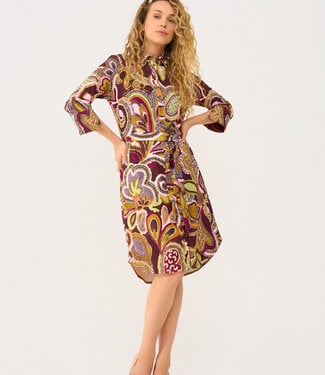 MI PIACE Travel Jurk Bow Big Paisley Print 202708 Multicolour