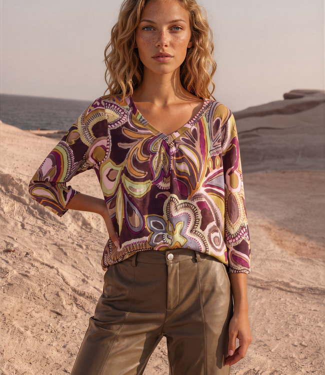 MI PIACE Travel Top Big Paisley Print 202914 Multicolour