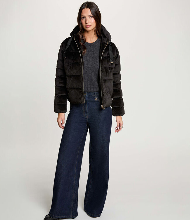 Morgan Kort  fluwelen jasje  262-Glami Black