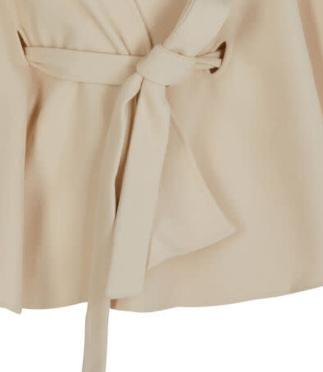 Morgan Cape met ceintuur 242-5belt Ivoorkleurige