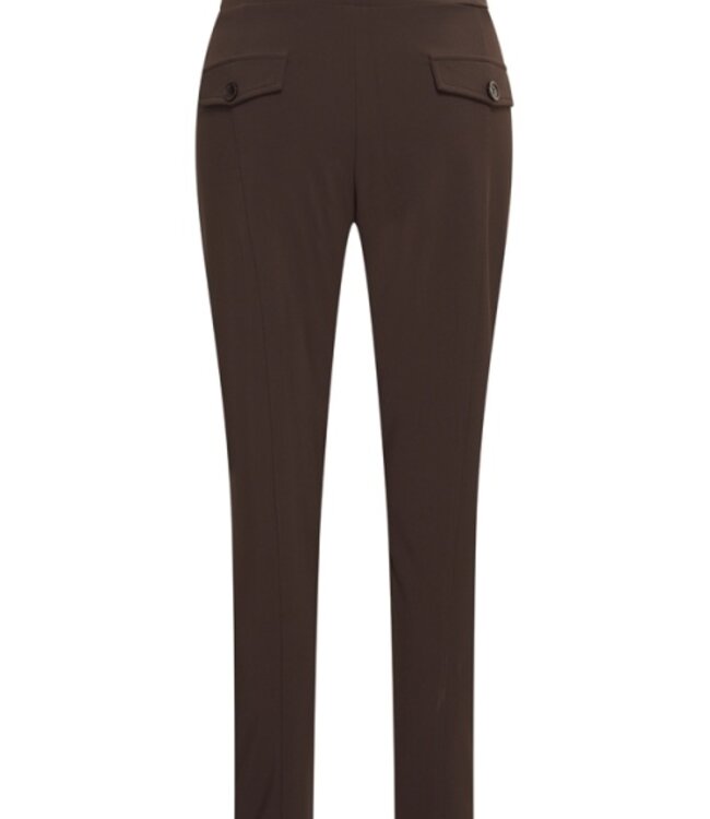 MI PIACE Bonded Travel Broek Skinny  202632 Espresso